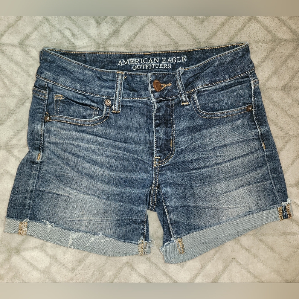American Eagle Midi Jean Shorts